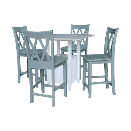 International Concepts Round 20 in W, 38 in L, 36 in H, Wood, White/Chalk Antiqued K128-3638-S86-202-4